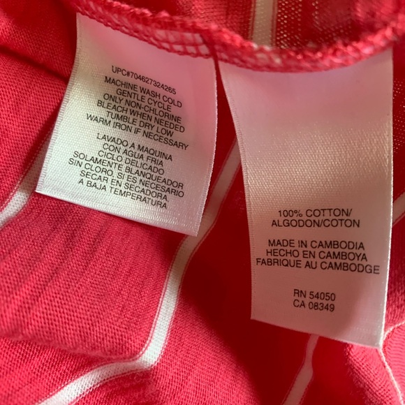 JONES NEW YORK Women’s 3/4 Sleeve One Gold Button Henley Lightweight All Cotton - Picture 6 of 6